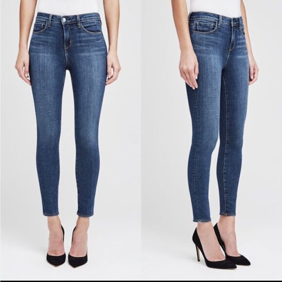 L'agence Margot Mid Rise Skinny Ankle Jeans women's sz 26 Dark wash‎ - Picture 2 of 8